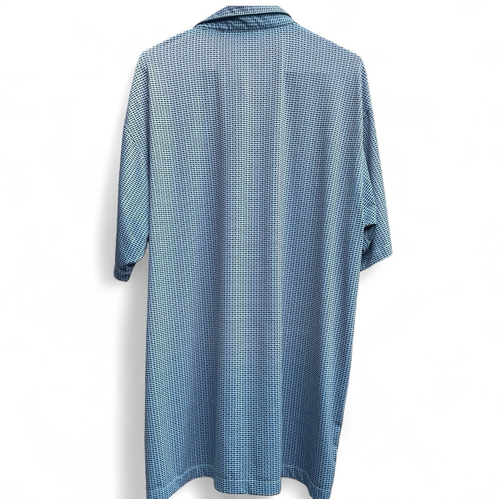 Devereux "Proper Threads" Blue Geometric Golf Polo, Men's XXL - Picture 2 of 11